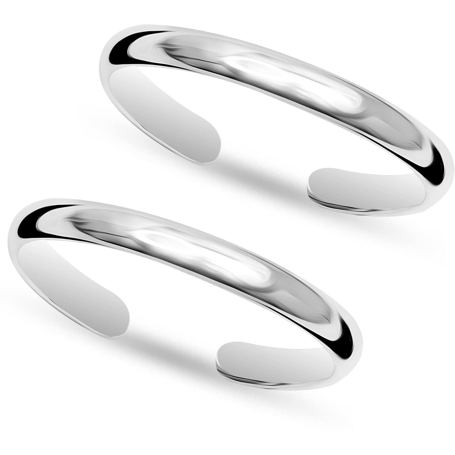 Amazon Brand - Anarva Womens Classic Toe-Ring in 925 Sterling Silver BIS Hallmarked