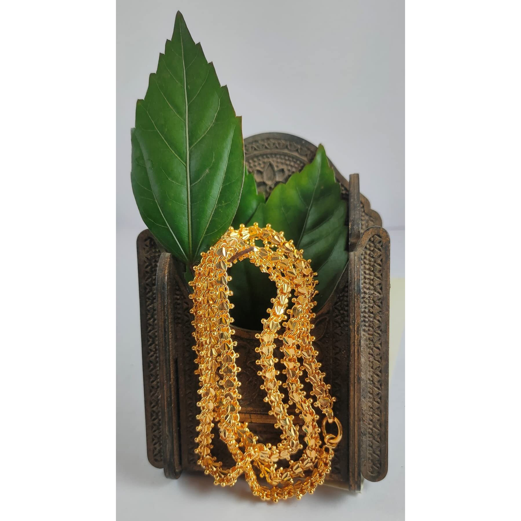 CUTE GOLD One Gram Gold Plated Fashion Jewellery Traditional Covering Muruku Thali Saradu Chain for Women & Girls