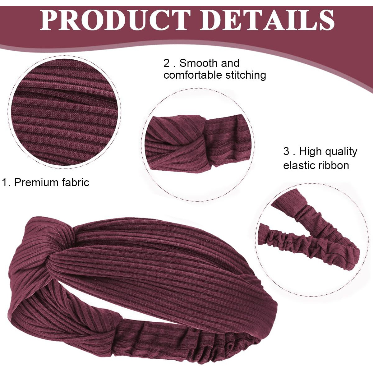 MAYCREATE Headband for Women Girls, Stretchy Turban Hair Bands Hair Wrap Head Bands, Soft Twisted Knots Hairband for Face Clean, Makeup, Yoga, Workout (Multi C)