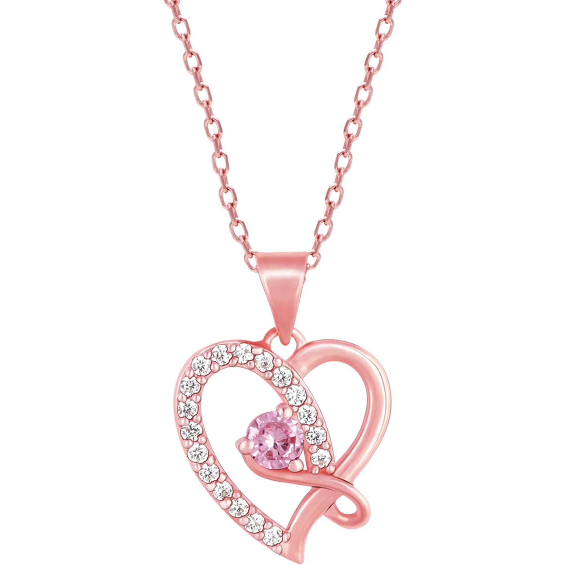 GIVA 925 Silver Rose Gold Music In My Heart Pendant|Gifts For Girlfriend,Rakshabandhan Gift For Sister Bhabhi,Gifts For Women&Girls|With Certificate Of Authenticity And 925 Stamp|6 Month Warranty*
