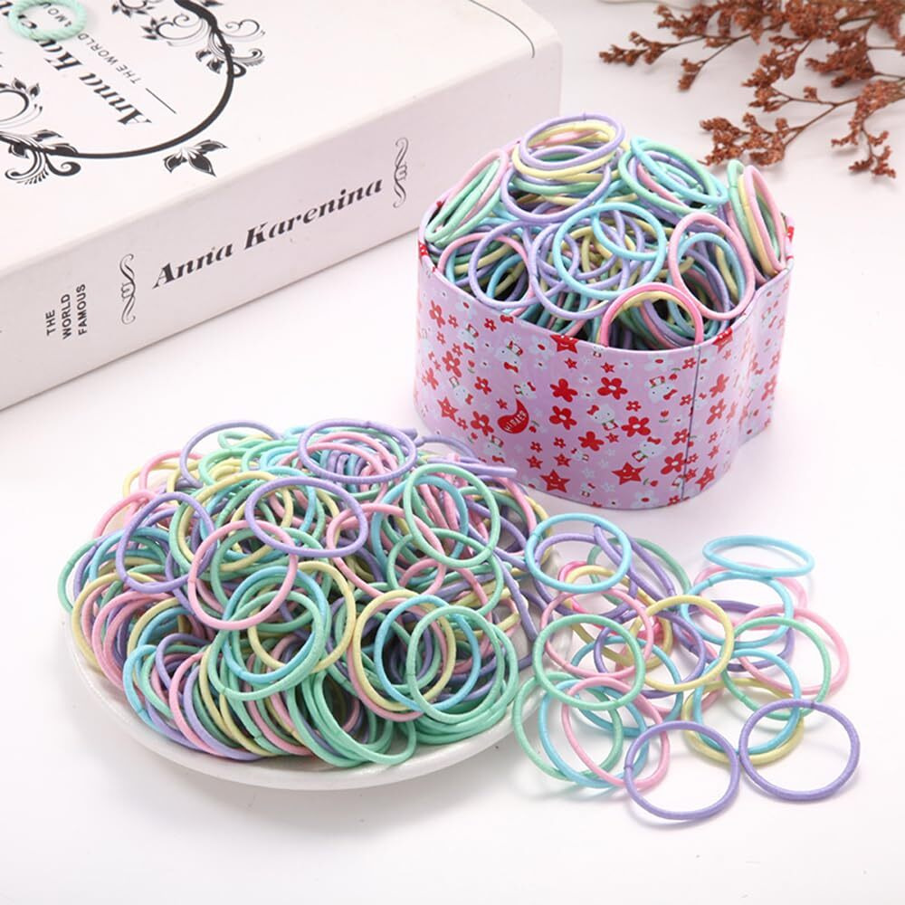 Shining Diva Fashion 100 pcs Combo Elastic Hair Bands Ties Accessories for Kids Baby Girls Women with Tin Kitty Box (15525zb)