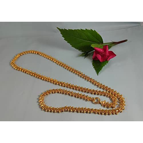 CUTE GOLD One Gram Gold Plated Fashion Jewellery Traditional Covering Muruku Thali Saradu Chain for Women & Girls