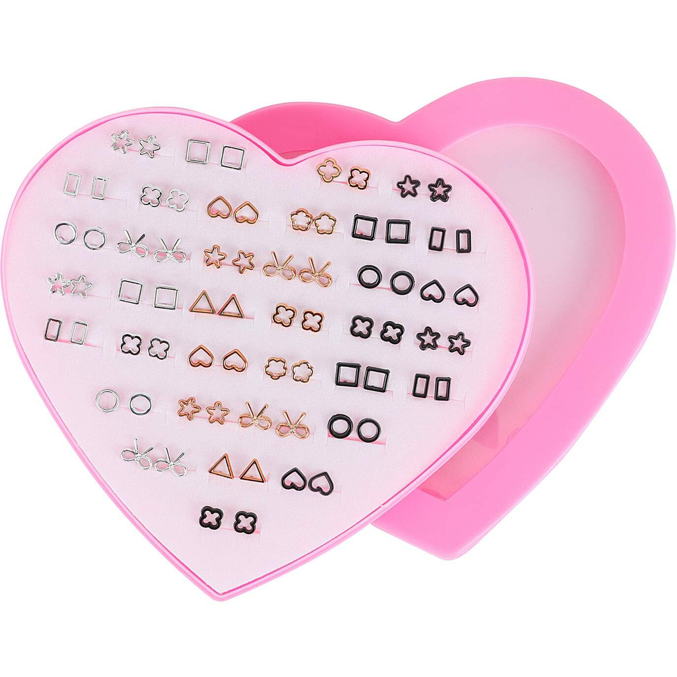Shining Diva Fashion Multicolour Non Precious Metal Base Metal Pearl Design Stud Earrings for Women (36 Pairs Combo Set) (12173er)