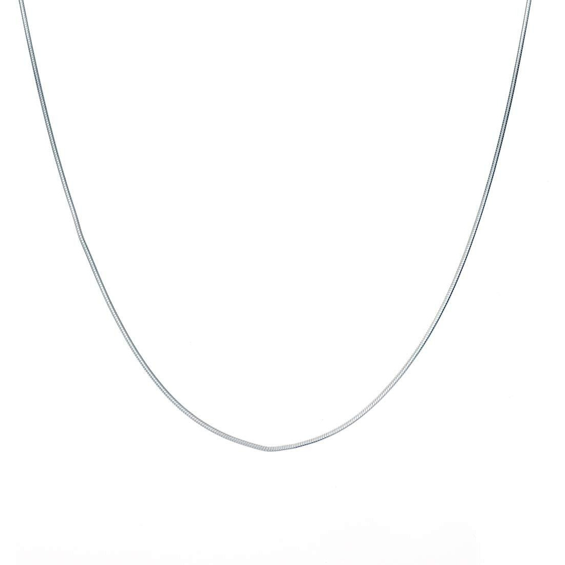 Clara Anti-Tarnish 92.5 Sterling Silver Silk Chain Necklace for Women (16 18 24 Inches)