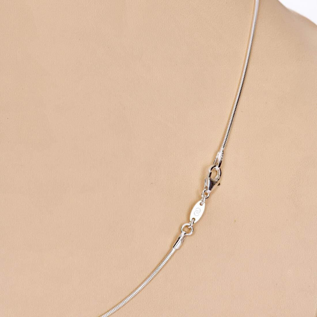 Clara Anti-Tarnish 92.5 Sterling Silver Silk Chain Necklace for Women (16 18 24 Inches)