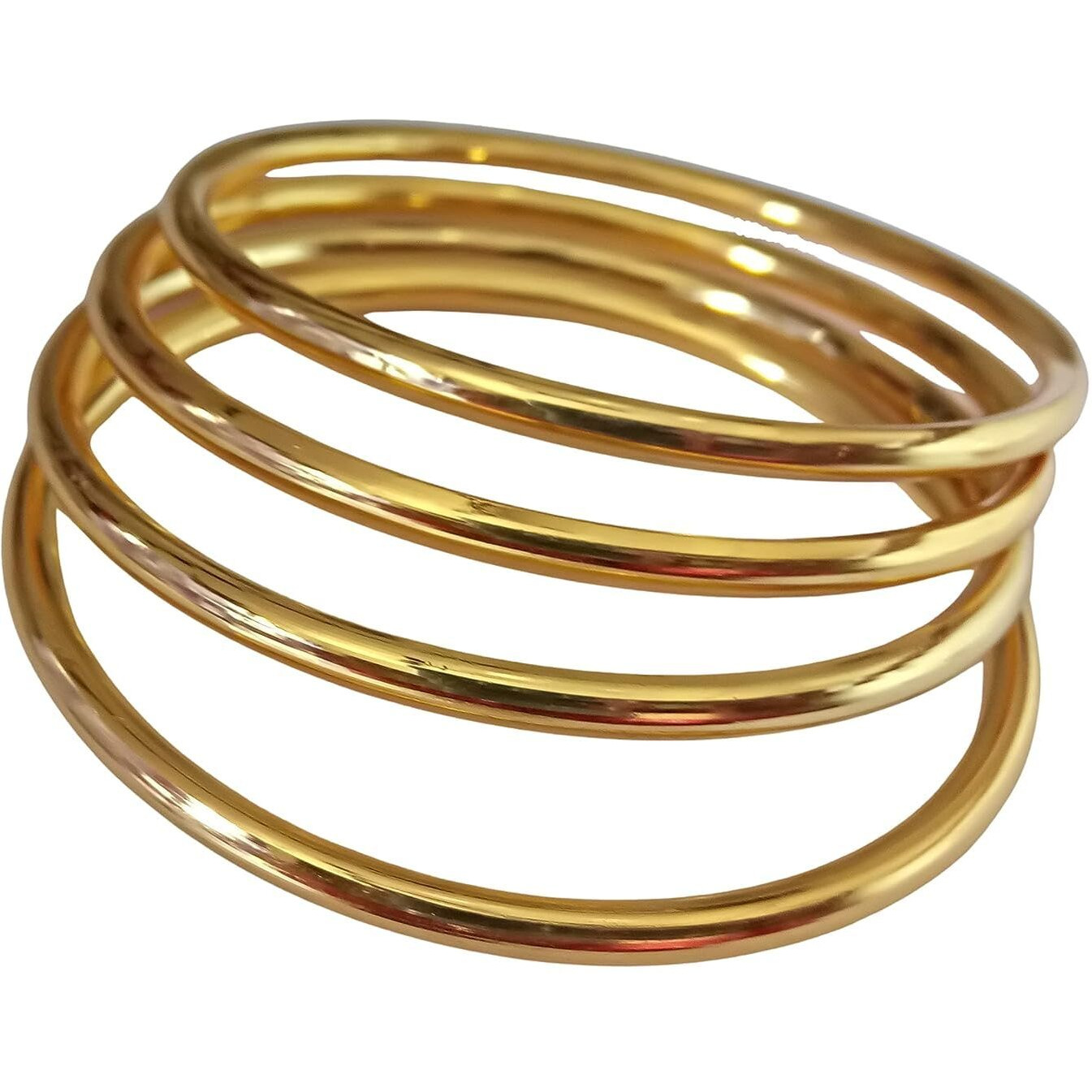 Maauli Fashions Gold-Plated Bracelet Set for Women - Pack of 4 Stunning and Stylish Bracelets, 2.4