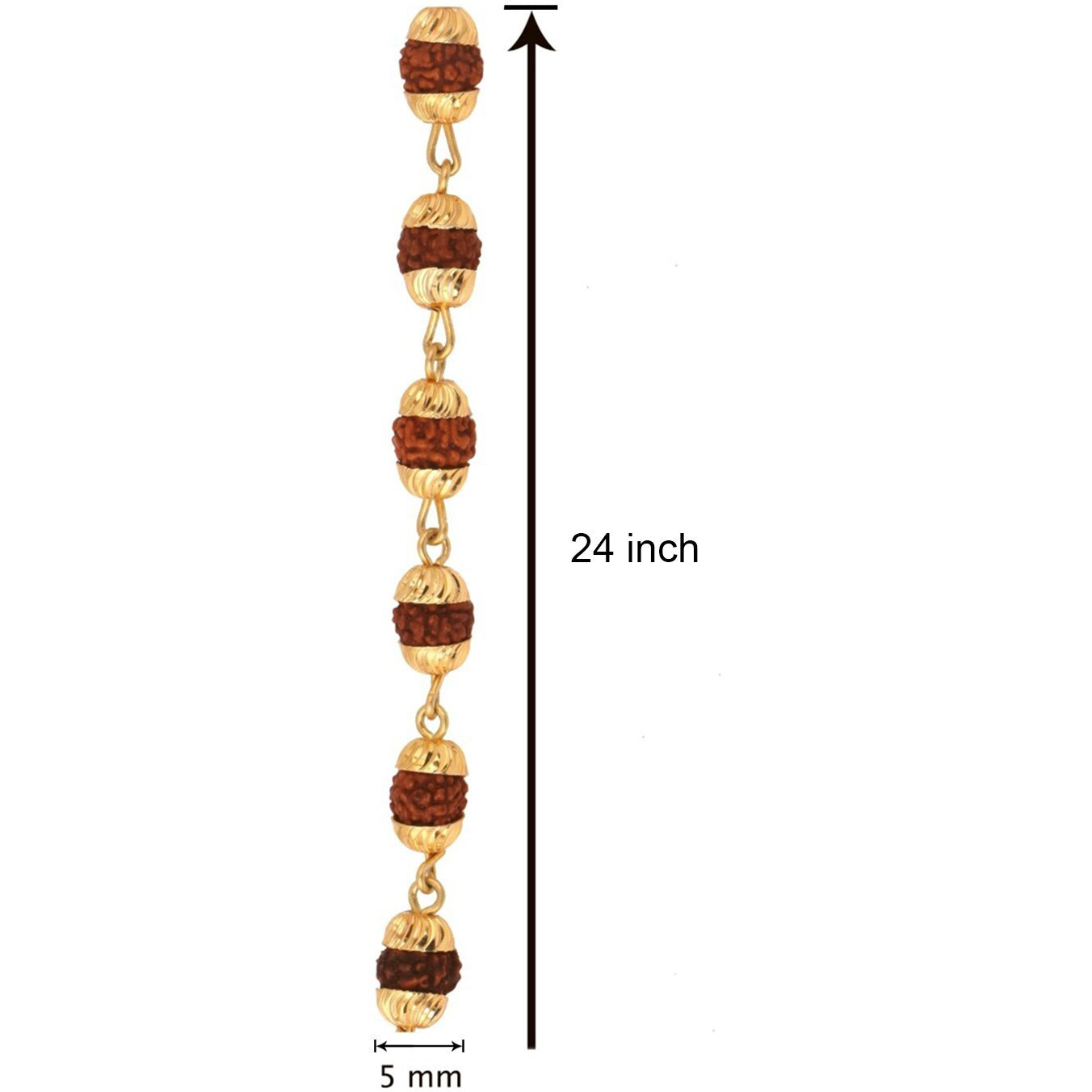 Mahi Gold Plated Brass Alloy Rudraksha Mala for Men