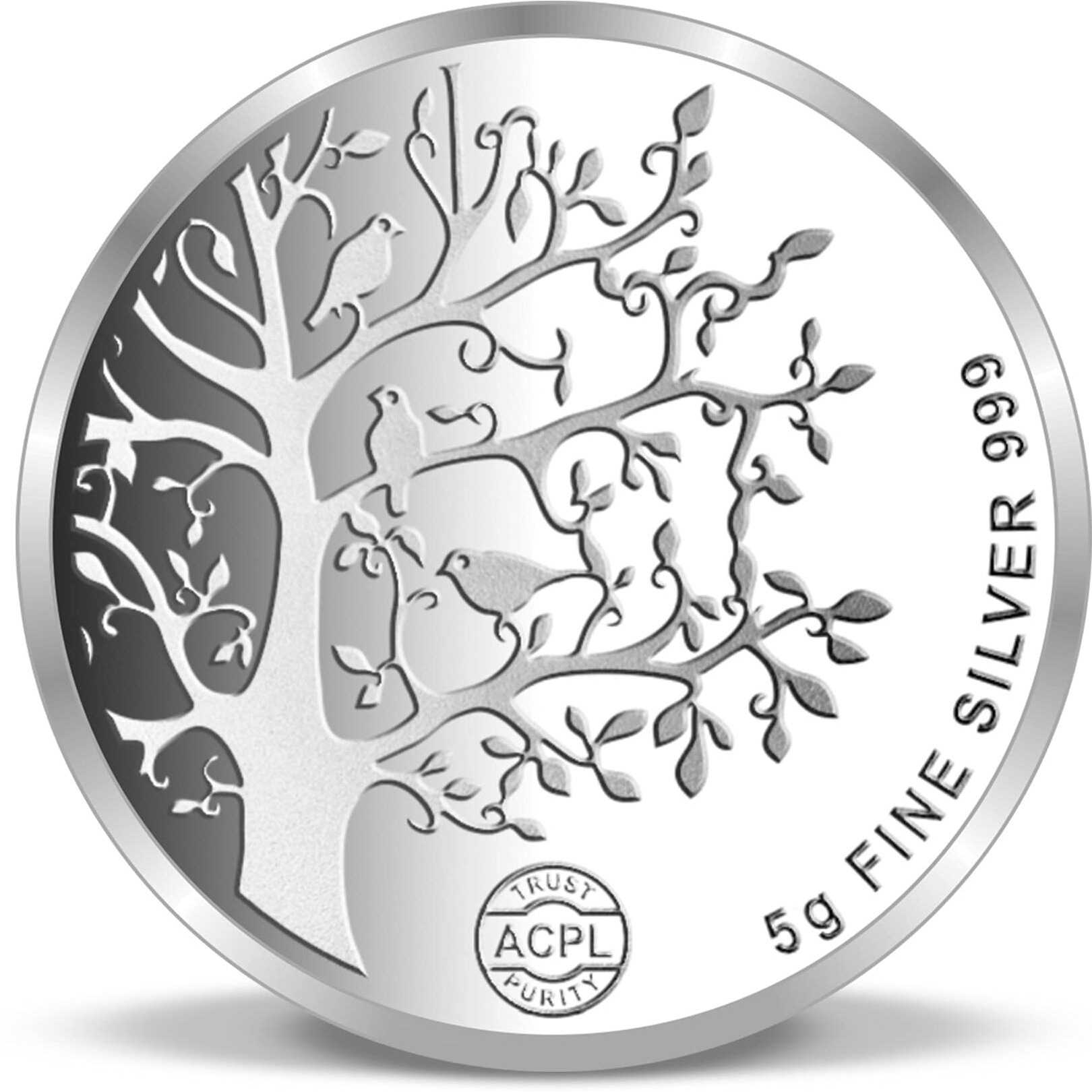 ACPL Precious Moments BIS Hallmarked Silver Coin Banyan Tree 5GM 999 Pure