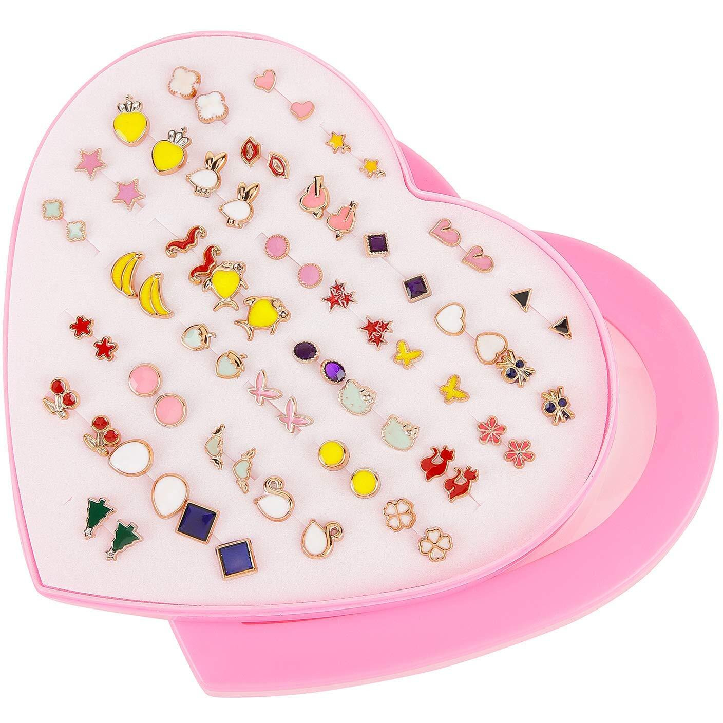 Shining Diva Fashion Latest Multicolour Non Precious Base Metal Design Stud Earrings for Girls - 36 Pairs Combo Set (sd12015er)