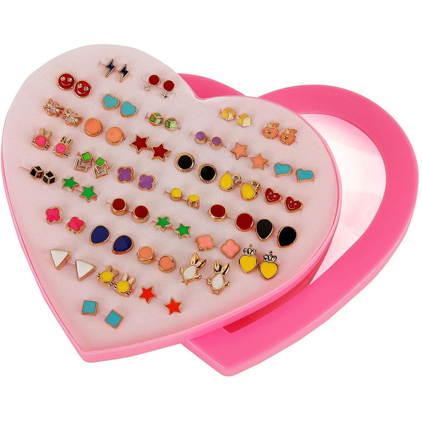 Shining Diva Fashion Non Precious Base Metal Multicolour Stud Earrings for Women and Girl- Combo Set of 36 Pairs (sd12022er)