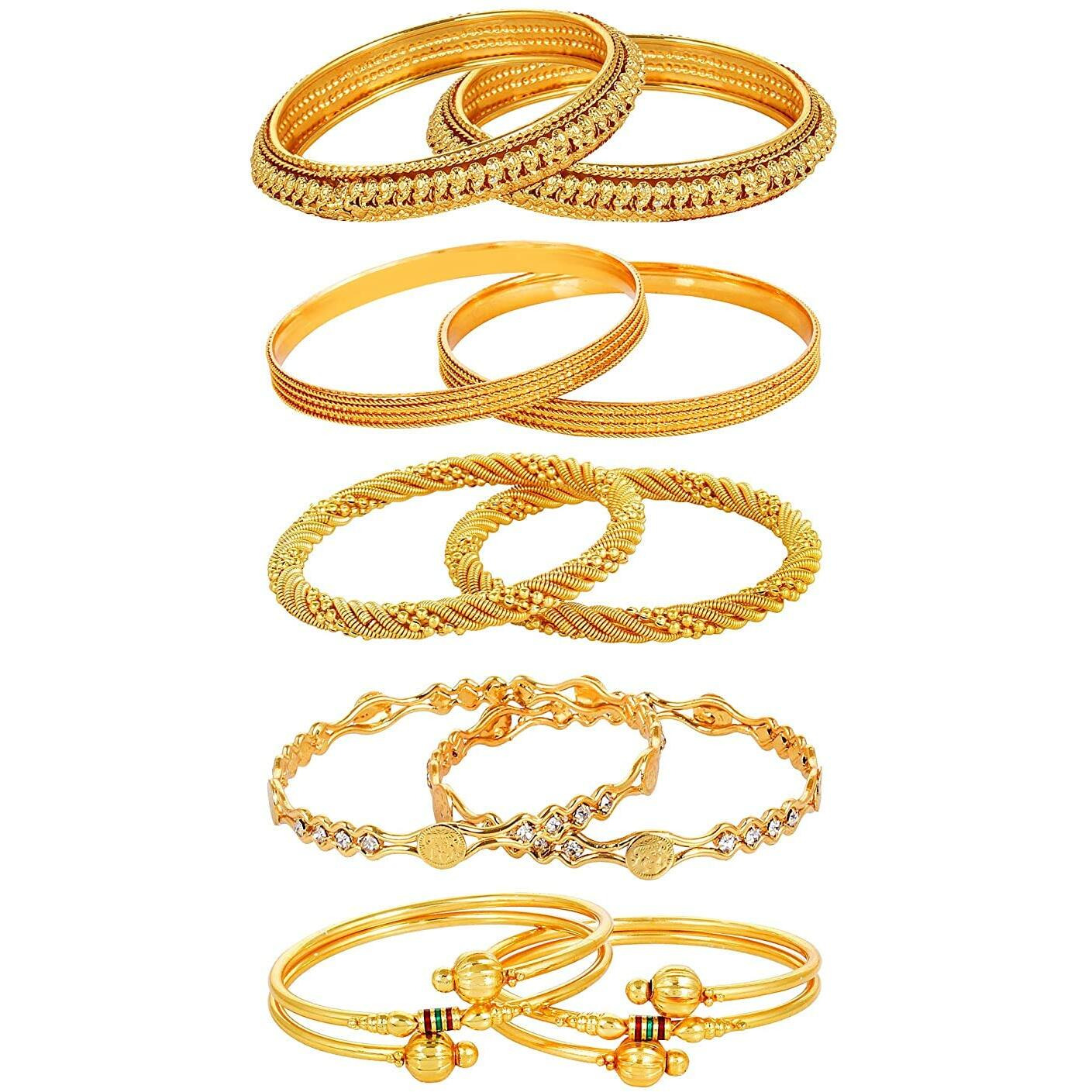 YouBella Combo Of Five Trendy Bangles Jewellery For Girls/Women (2.4)