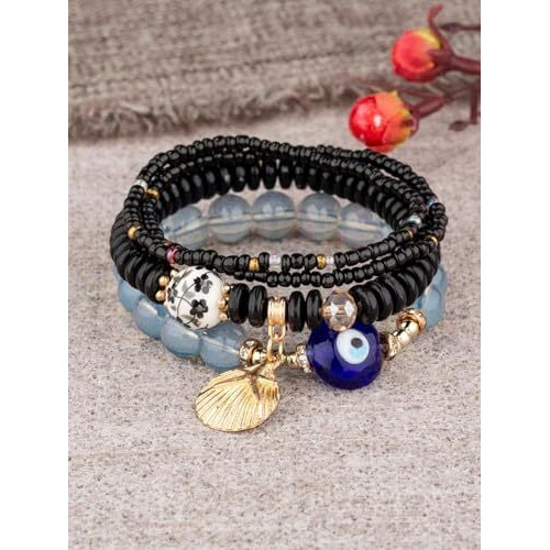 YouBella Jewellery for Women Evil Eye Bracelet for Girls and Women (Black 1)