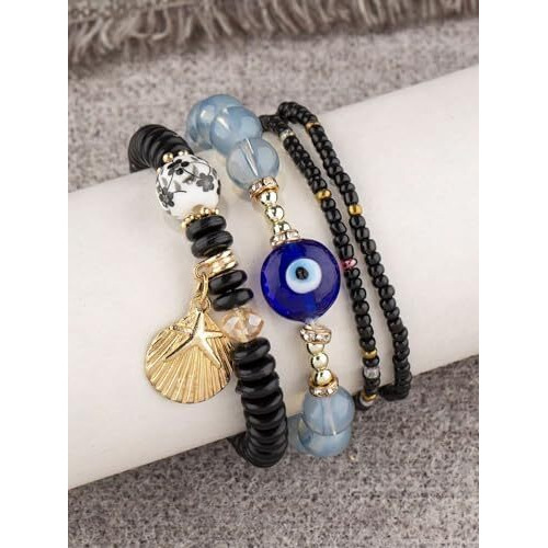YouBella Jewellery for Women Evil Eye Bracelet for Girls and Women (Black 1)
