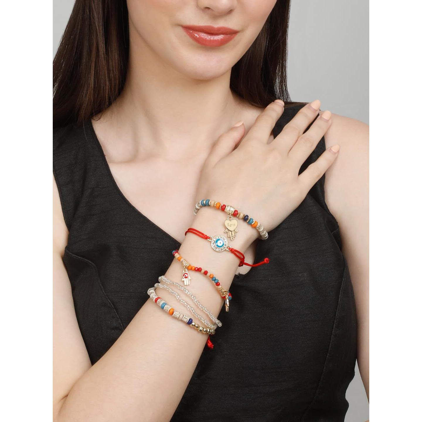 YouBella Jewellery for Women Evil Eye Bracelet for Girls and Women (Multi-Color 1)