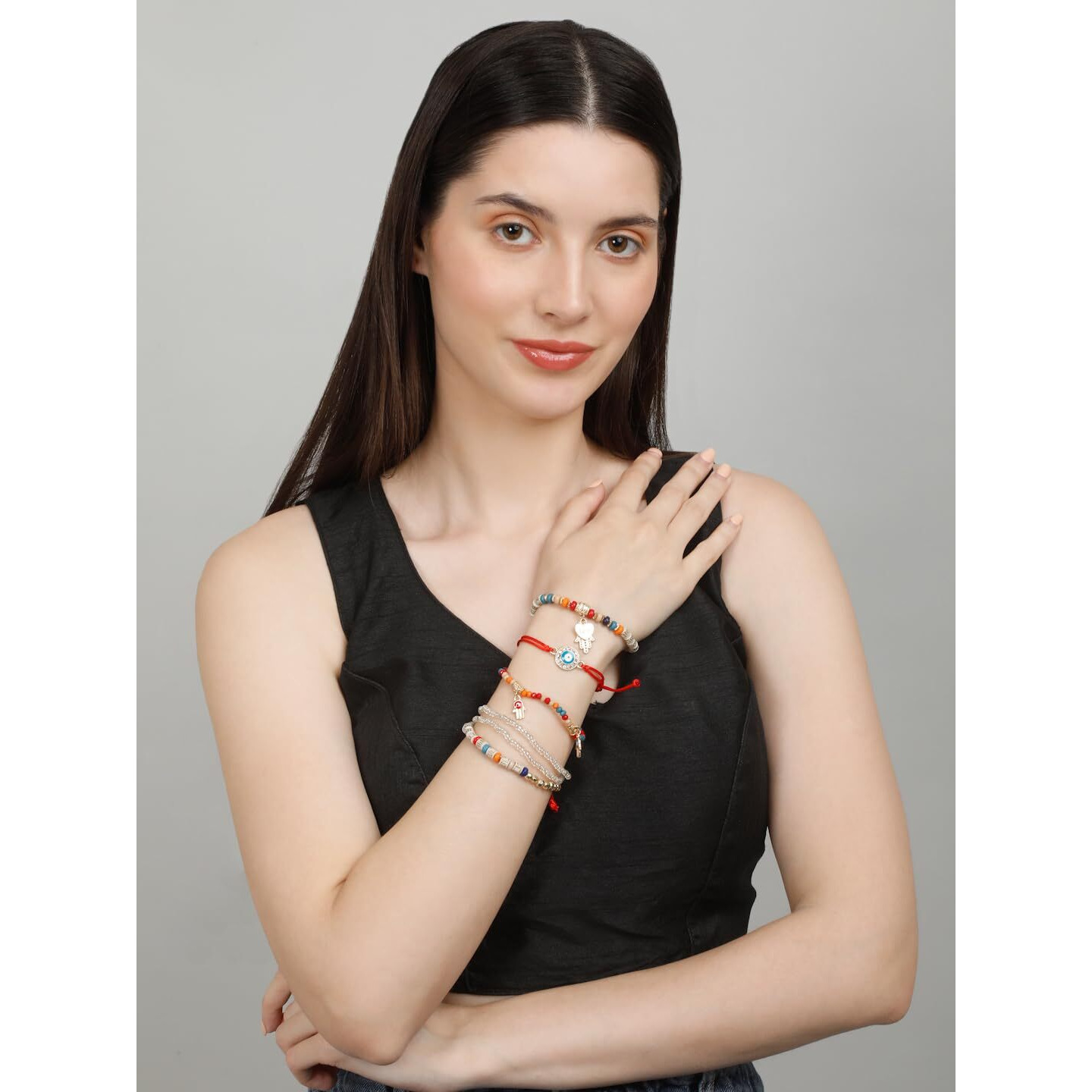 YouBella Jewellery for Women Evil Eye Bracelet for Girls and Women (Multi-Color 1)