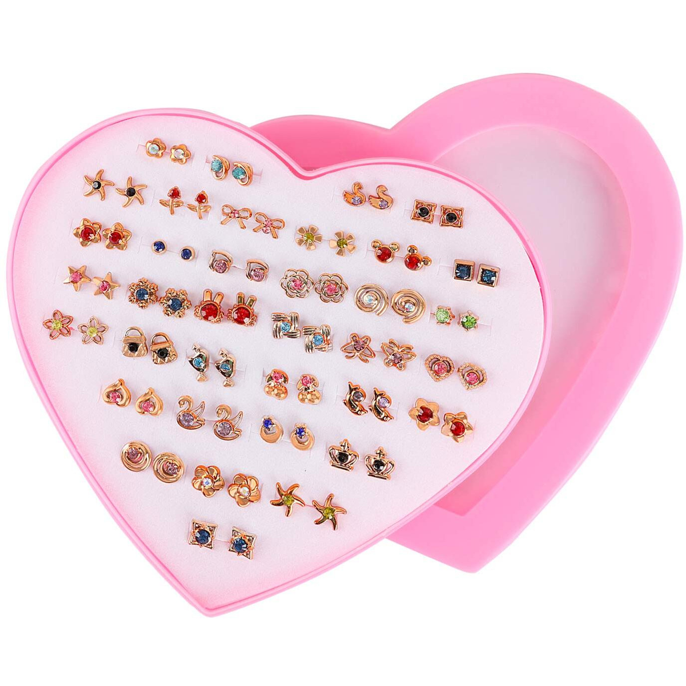 Shining Diva Fashion Multicolour Non Precious Base Metal Pearl Design Stud Earrings for Women - 36 Pairs Combo Set (12140er)