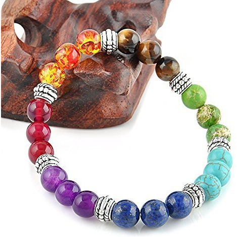 Young & Forever Gift Crystal Gemstone Reiki Healing Beads Bracelet for Men and Women (8-9 mm)