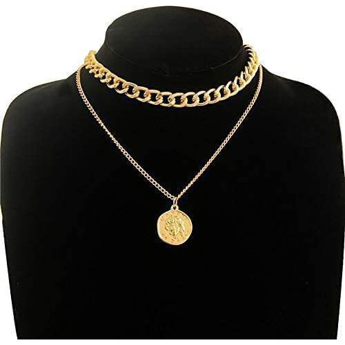 YouBella Jewellery for Women Stylish Pendant Necklace for Women & Girls (Gold) (Style 3)