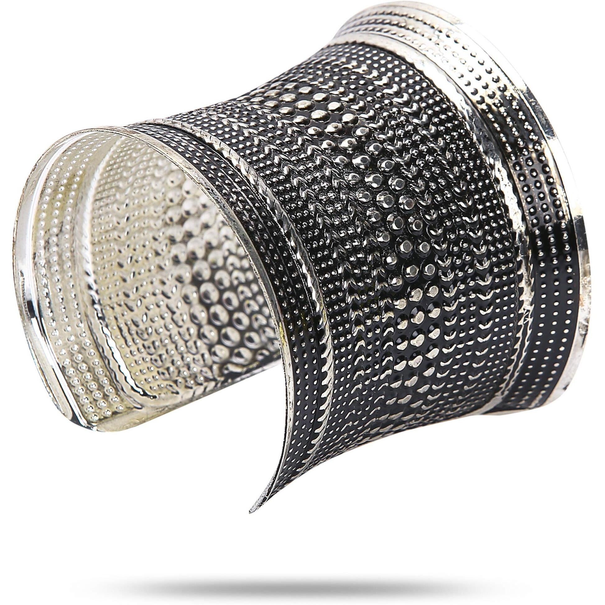 YouBella Jewellery Silver Plated Oxidised Cuff Bracelet Bangle for Women and Girls (Style 4)