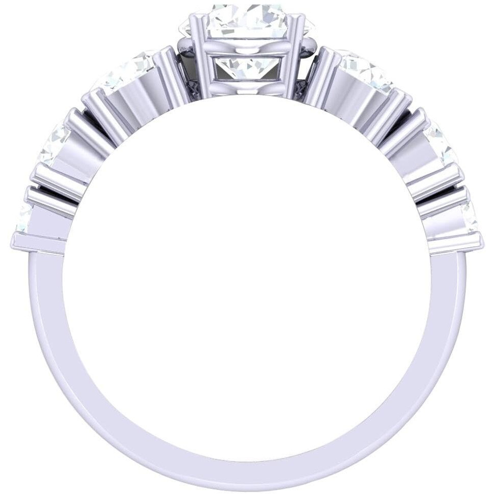 Clara Made With Swiss Zirconia 925 Sterling Silver Round Solitaire Ring Gift for Women and Girls