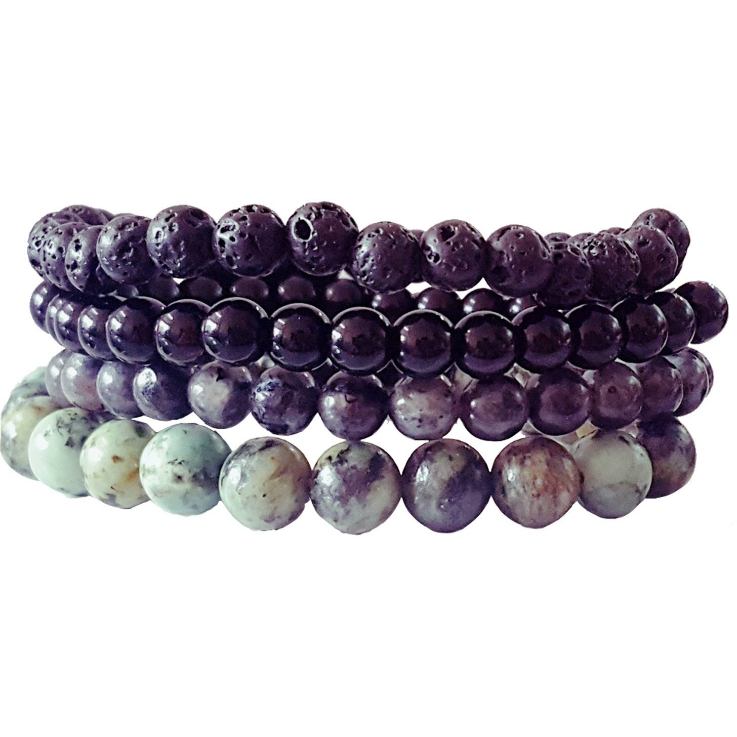Young & Forever Gift Dvine African Turquoise Onyx Lava Rock Diffuser Healing Beads Yoga Reiki Natural Stone Unisex Spiritual Energy multistrand Bracelet for Men/Women/Boys/Girls