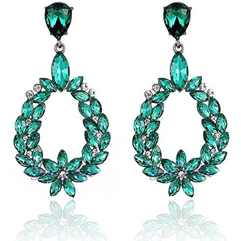 YouBella Jewellery Valentine Collection AAA Swiss Zircon Earings Fashion Earrings for Girls and Women (GREEN)