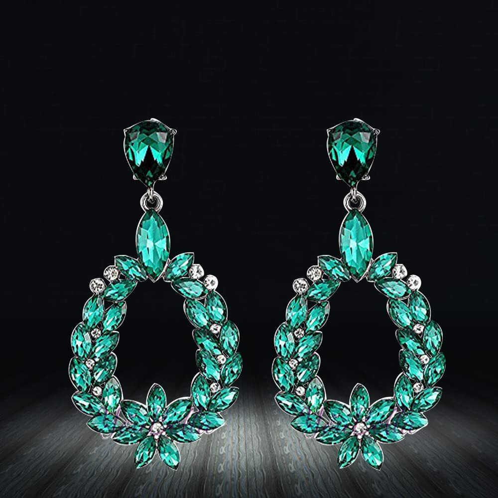 YouBella Jewellery Valentine Collection AAA Swiss Zircon Earings Fashion Earrings for Girls and Women (GREEN)