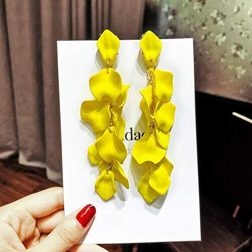 YouBella Jewellery Girls/Womens Celebrity Inspired Crystal Brass Handmade Earrings (Yellow)