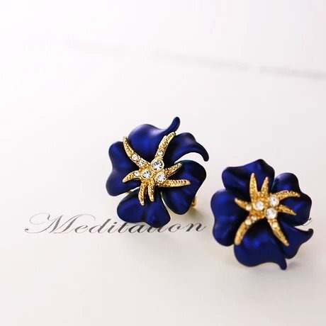 Shining Diva Fashion Jewellery Latest Traditional Stud Earrings for Women and Girls(Blue)(rrsd8627er)