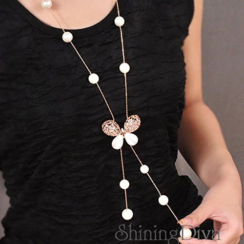 Shining Diva Fashion Stylish Long Chain Party Pendant Necklace for Women and Girls-(9599np)