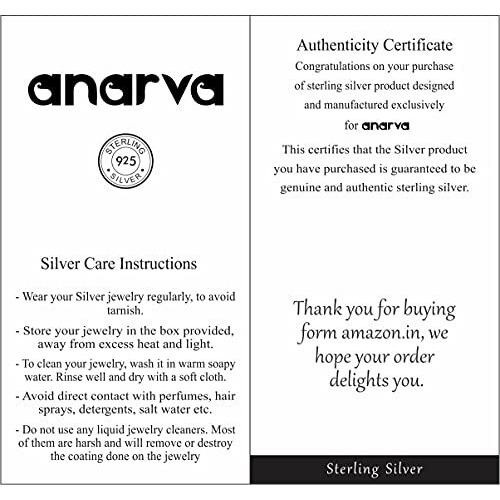 Amazon Brand - Anarva Womens Love Heart Toe-Ring in 925 Sterling Silver BIS Hallmarked