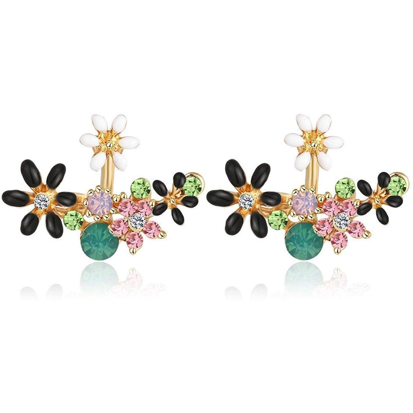 Shining Diva Fashion Multicolour Crystal Stylish Stud Earrings for Women and Girls (8844er)