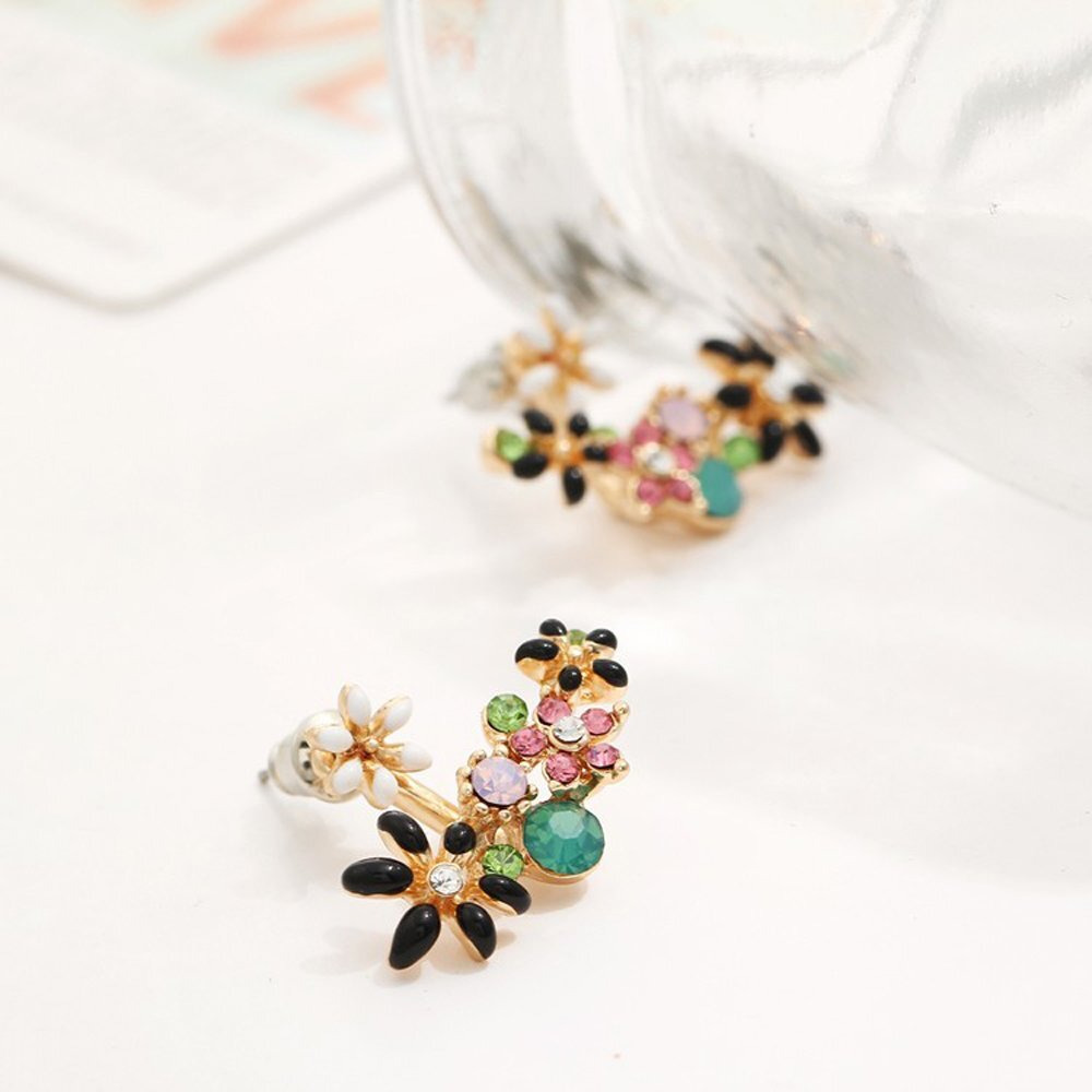 Shining Diva Fashion Multicolour Crystal Stylish Stud Earrings for Women and Girls (8844er)