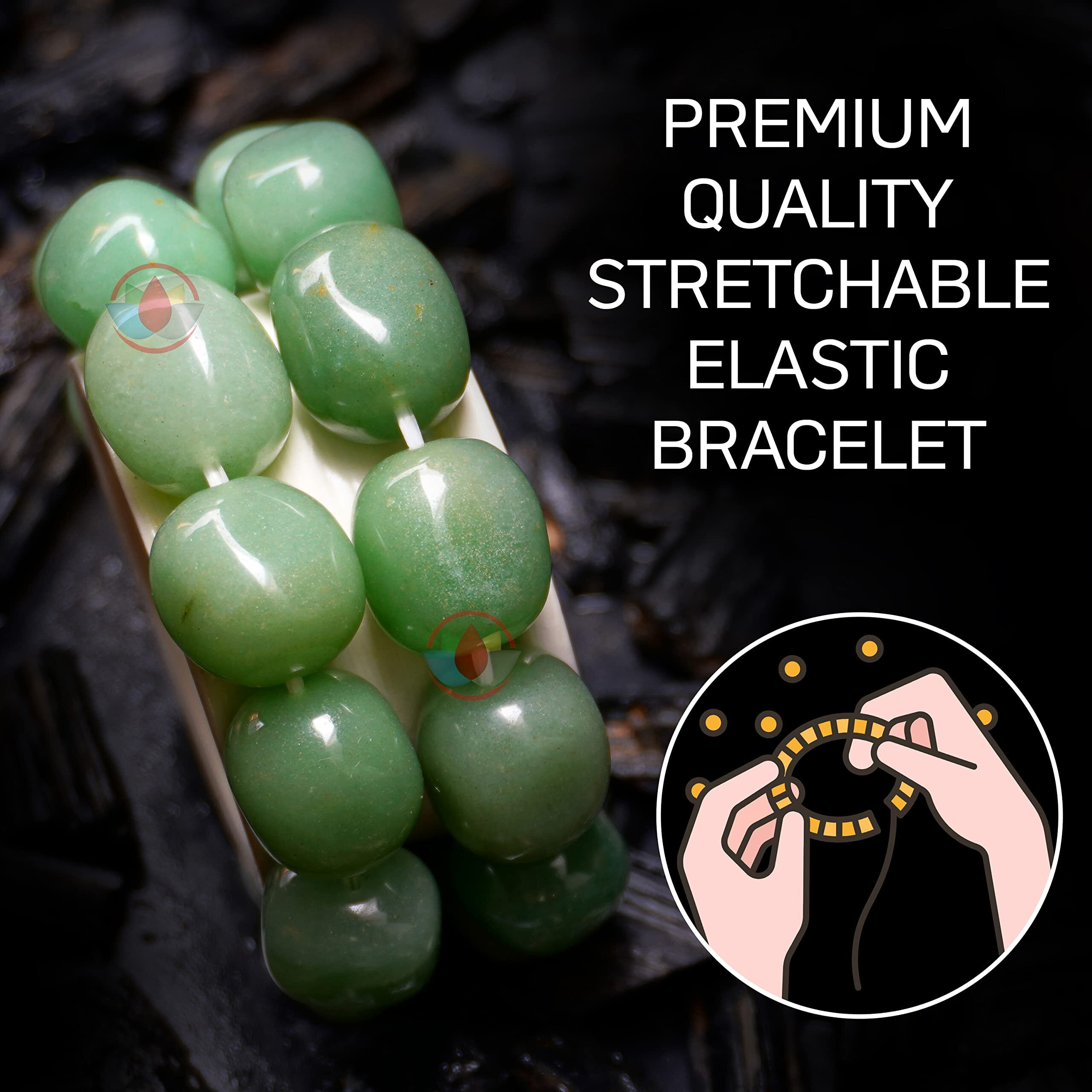 REMEDYWALA Boys Charged Certified Green Aventurine Tumble Bracelet