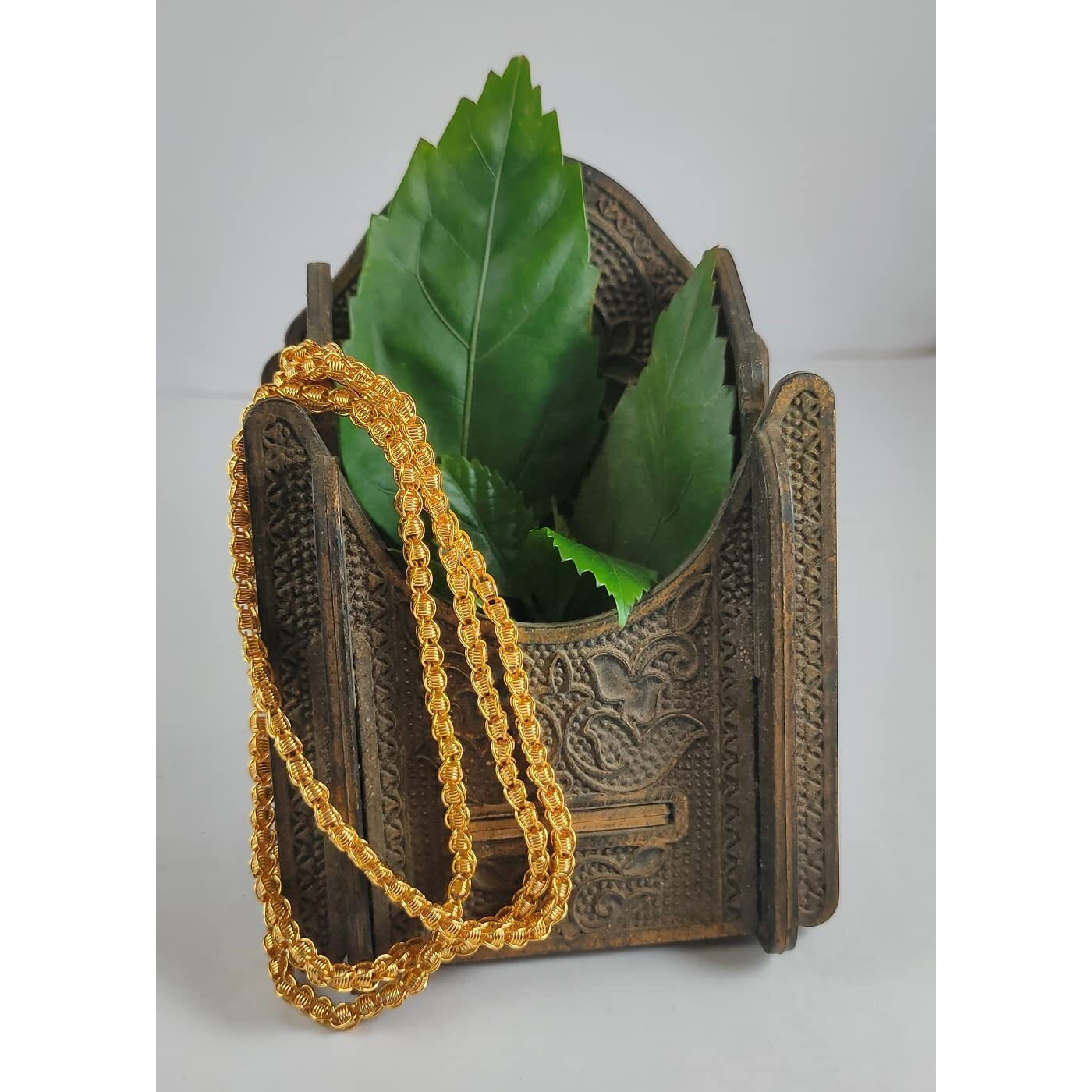 CUTE GOLD One Gram Gold Plated Fashion Jewellery Traditional Covering Muruku Thali Saradu Chain for Women & Girls