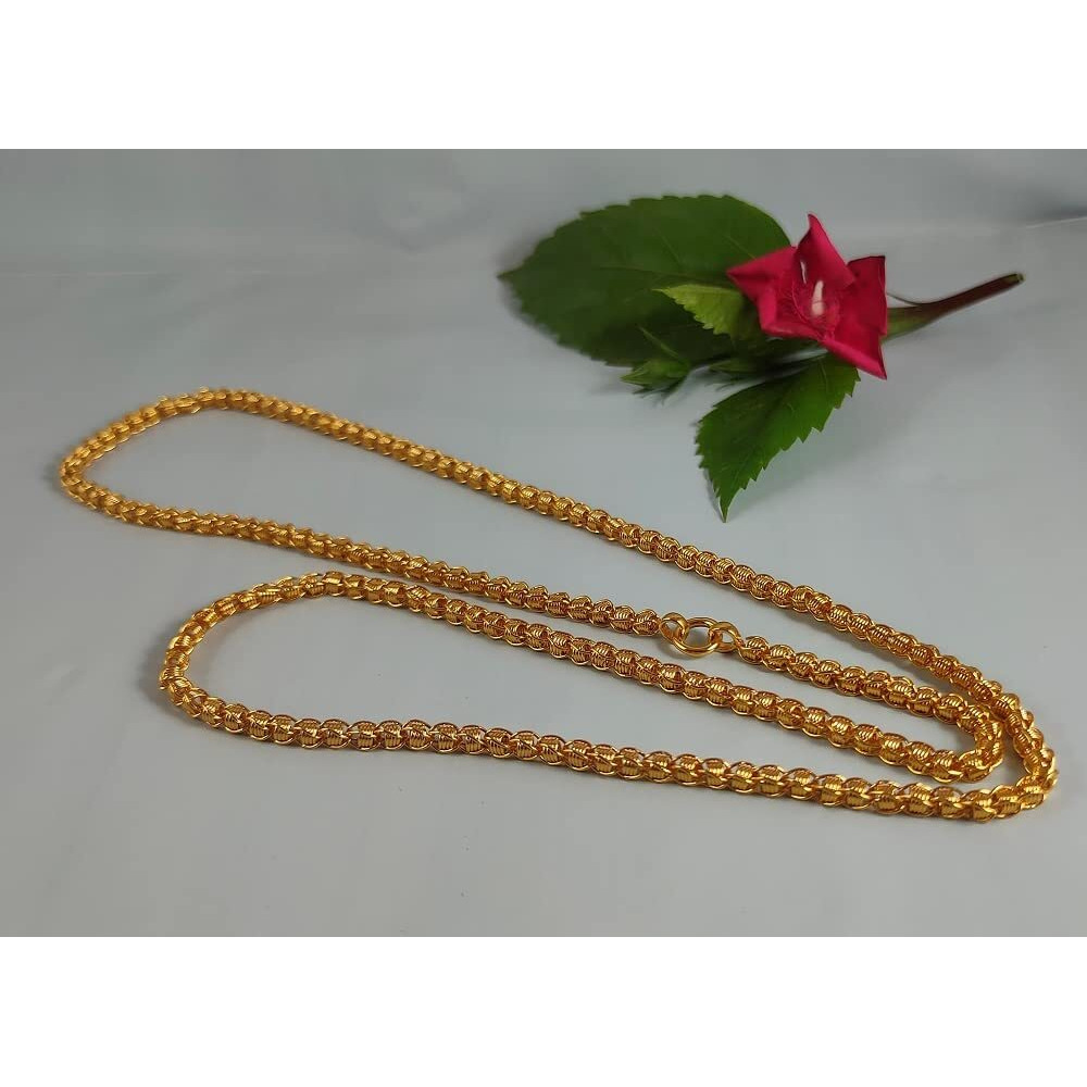 CUTE GOLD One Gram Gold Plated Fashion Jewellery Traditional Covering Muruku Thali Saradu Chain for Women & Girls