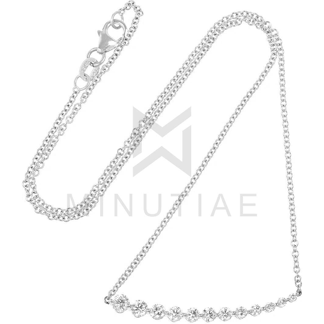 MINUTIAE Silver Plated Pendant Necklace With Round Cut Solitaire Austrian Cubic Zirconia Diamond For Women And Girls With Extendable Chain Fashion Jewelry