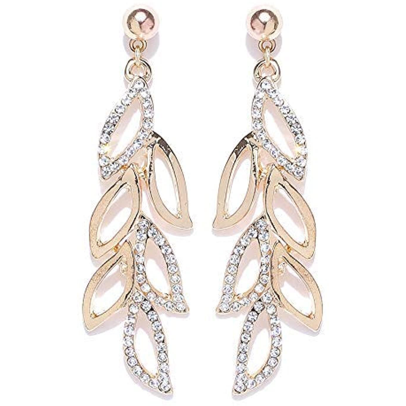 YouBella Gold Plated Jewellery Earrings for women Crystal Earrings for Girls and Women