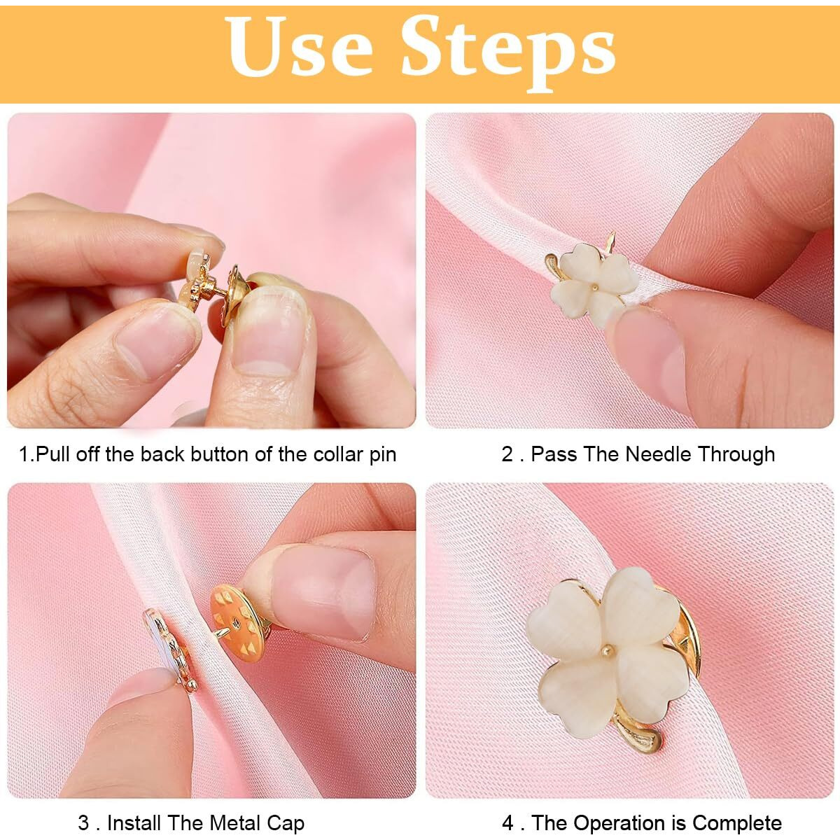 SANNIDHI 6pcs Shirt Brooch Pin Saree Brooch for Women Pearl Brooch Buttons Rhinestone Cover Up Safety Pins for Shirt Shawl Sweater, Jewelry Set Gift for Women Girls