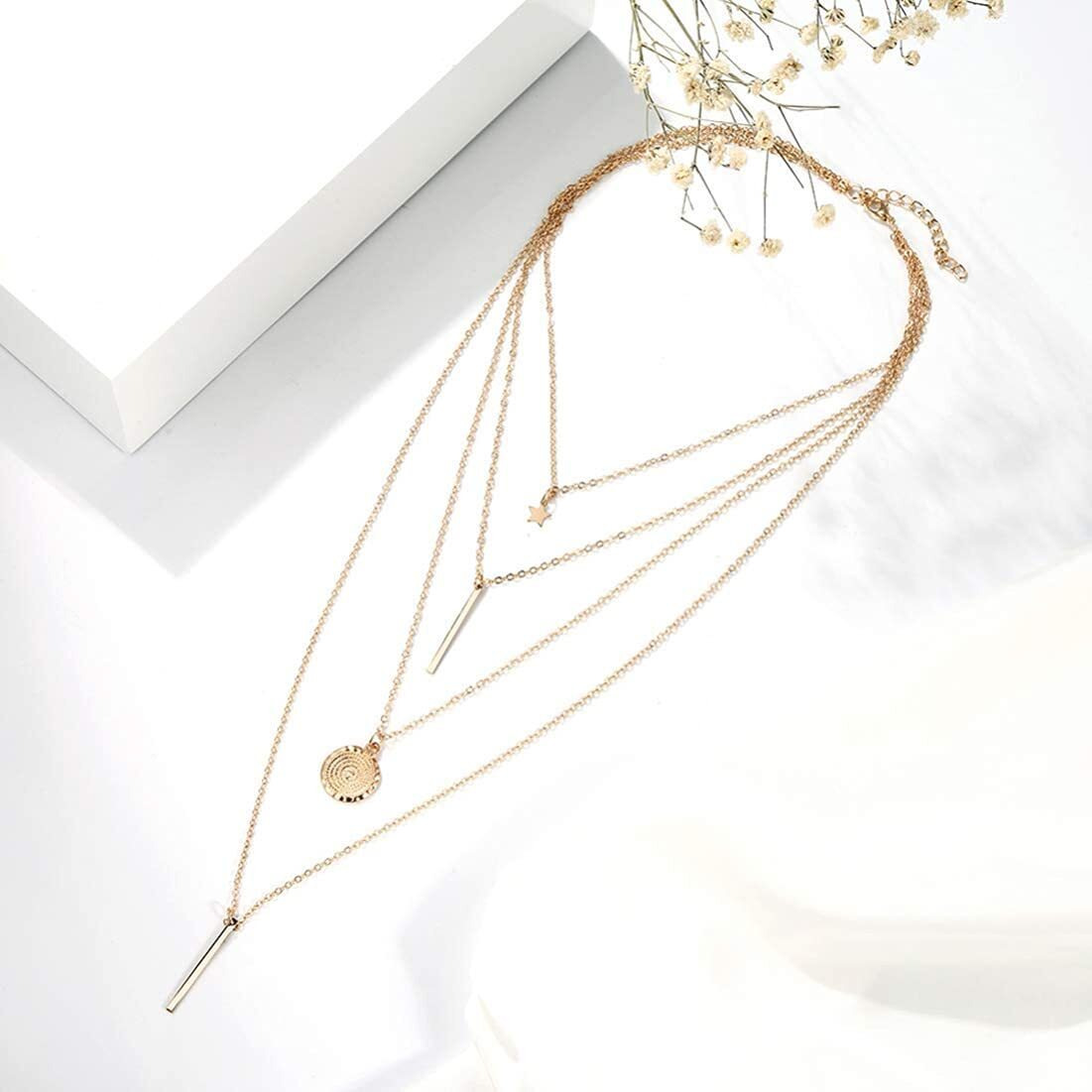 YouBella Jewellery Stylish Combo of Two Necklace Chains for Women and Girls (Style 4)