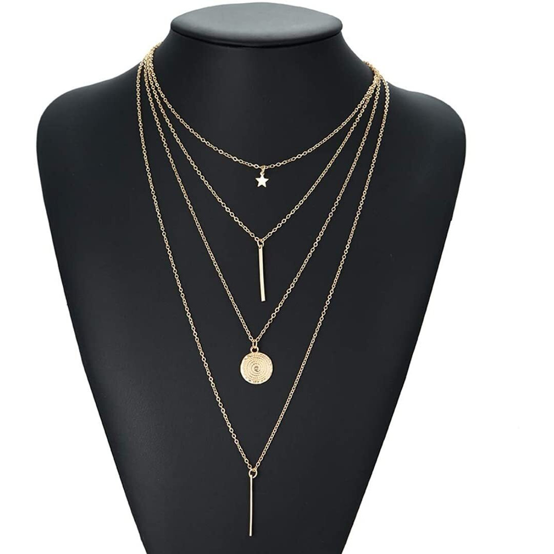 YouBella Jewellery Stylish Combo of Two Necklace Chains for Women and Girls (Style 4)
