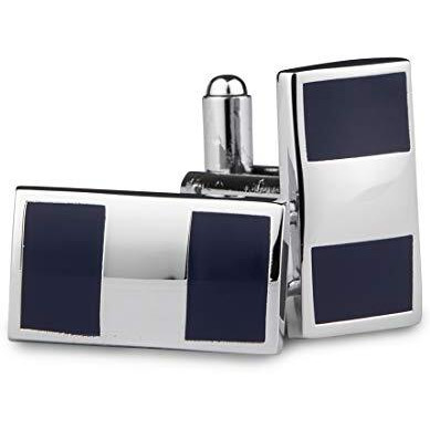 Kovove The Silver Cut Blue Cufflinks for Men