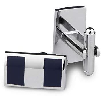 Kovove The Silver Cut Blue Cufflinks for Men