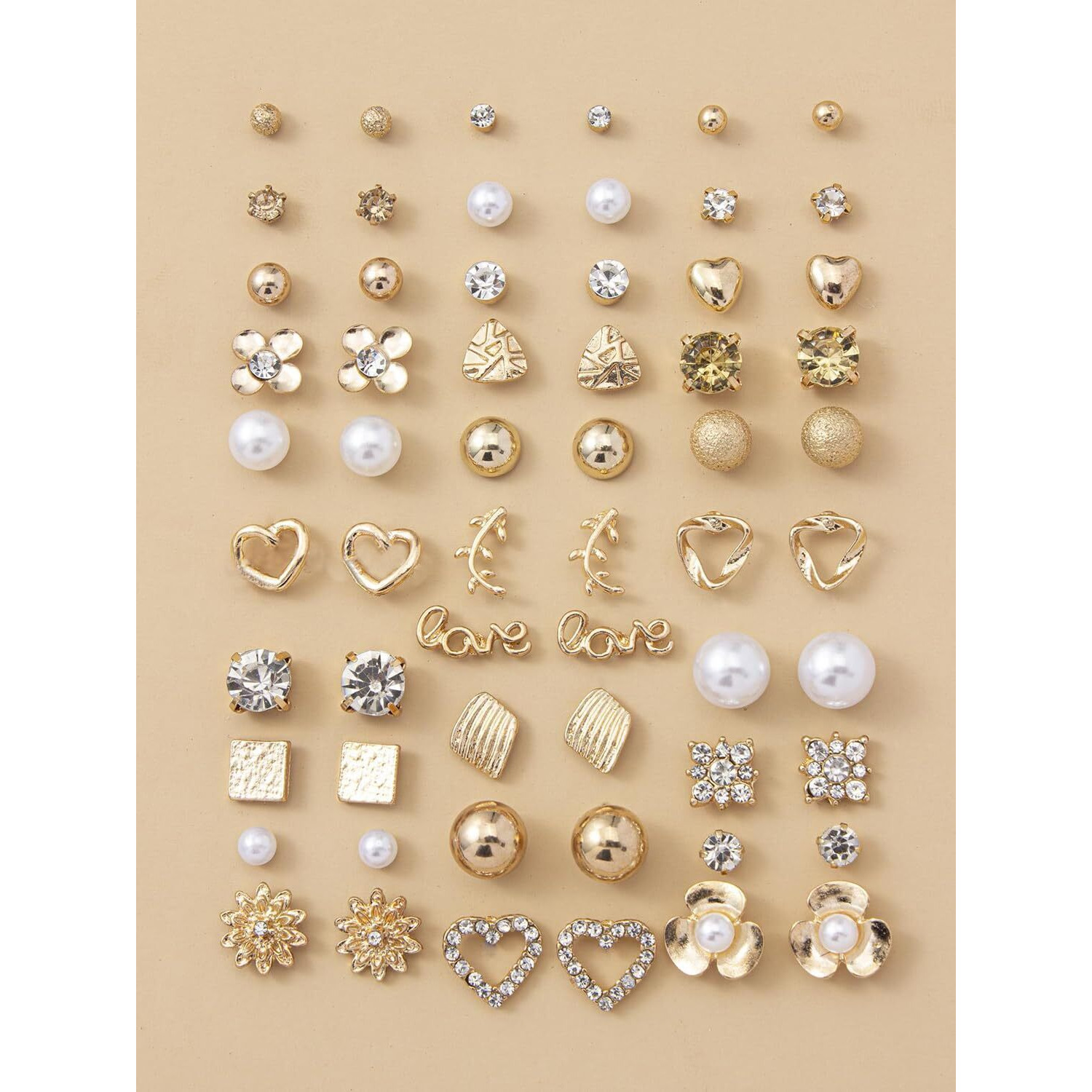 Shining Diva Fashion Latest 24-36 pairs Earrings Combo Set Crystal Pearl Stud Earrings for Women and Girls (Style42-multicolor)