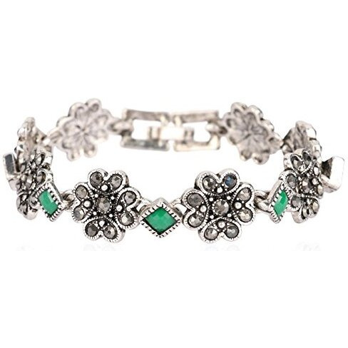 Shining Diva Fashion Oxidized Silver Jewellery Stylish Bracelet for Girls & Women Jewelry(Silver)(8659b)