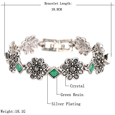 Shining Diva Fashion Oxidized Silver Jewellery Stylish Bracelet for Girls & Women Jewelry(Silver)(8659b)