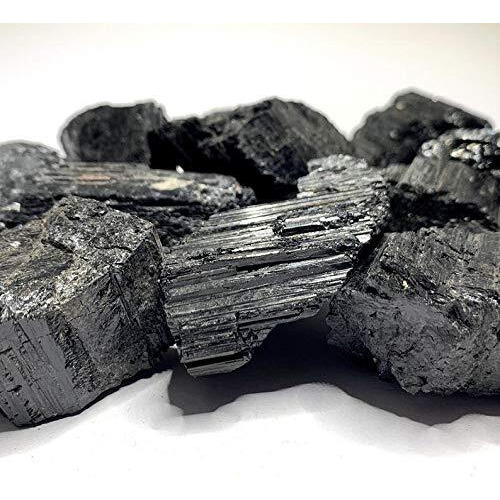 Gem Stone Factory Black Tourmaline Rough Stone, 1Kg