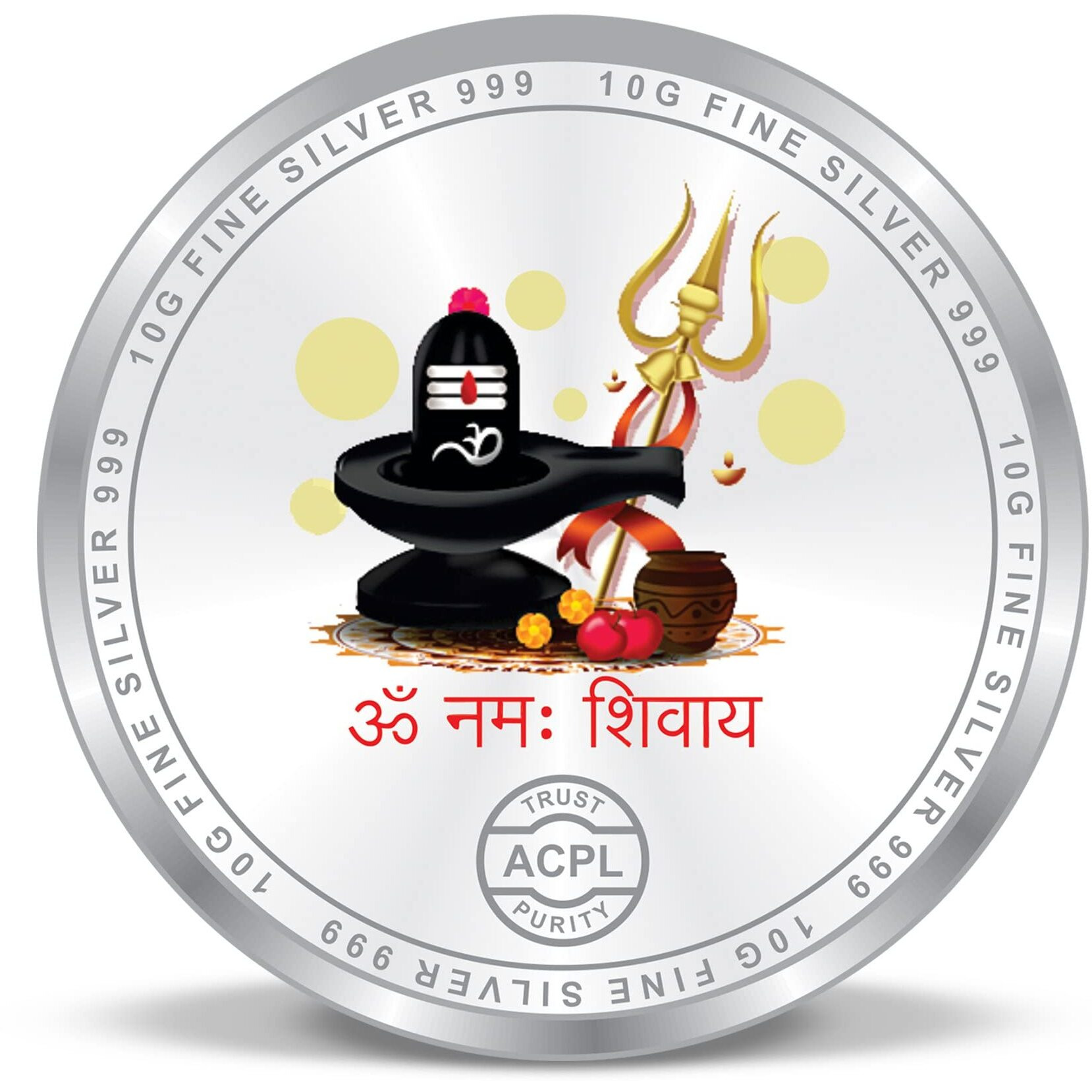 ACPL Precious Moments BIS Hallmarked Shiv Pariwar 10 Gram 999 Pure Silver Coin