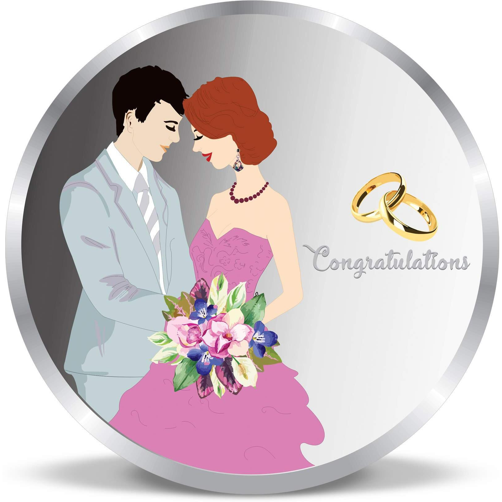 ACPL Precious Moments BIS Hallmarked Silver Coin Newly Married Couple 10 gm 999 Pure