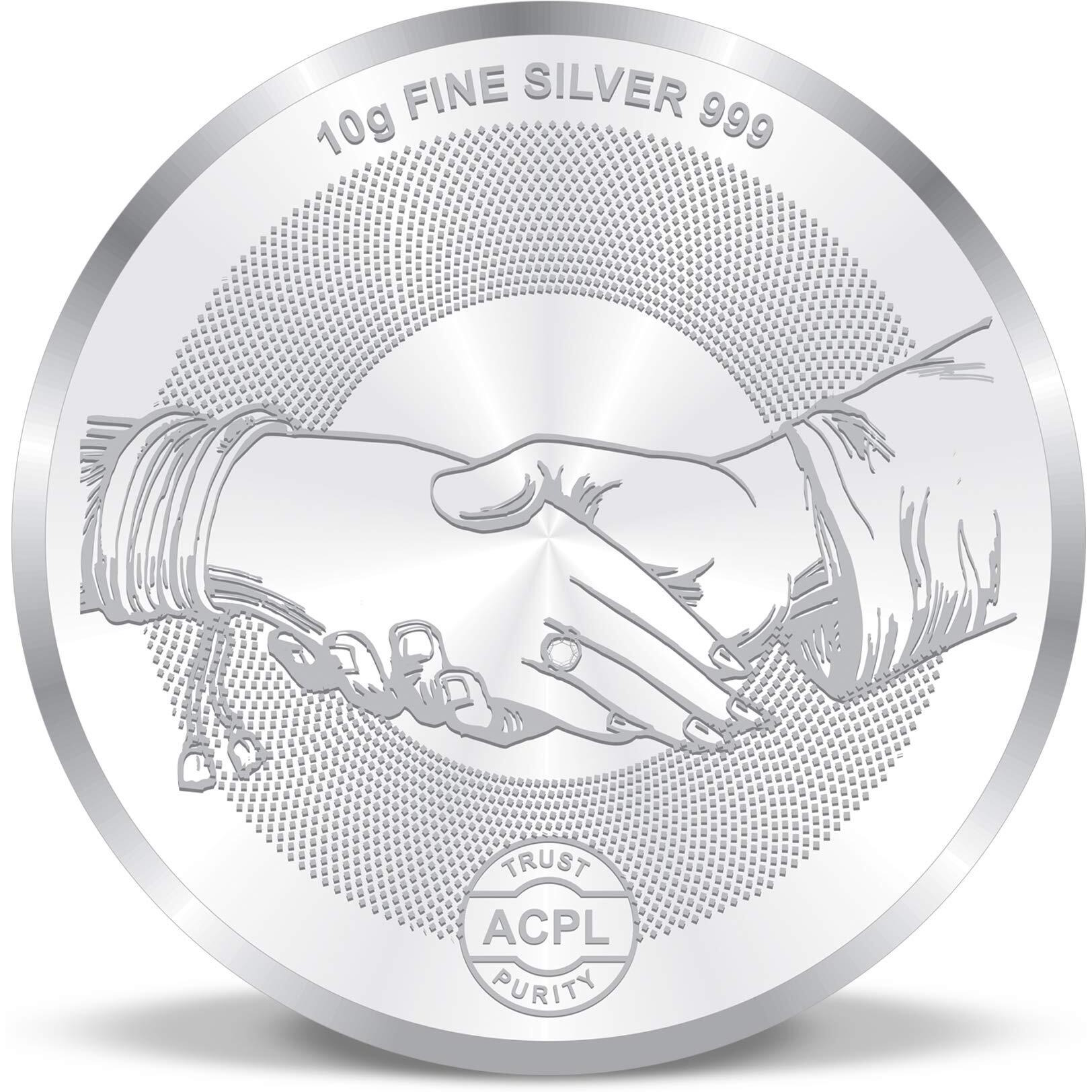 ACPL Precious Moments BIS Hallmarked Silver Coin Newly Married Couple 10 gm 999 Pure